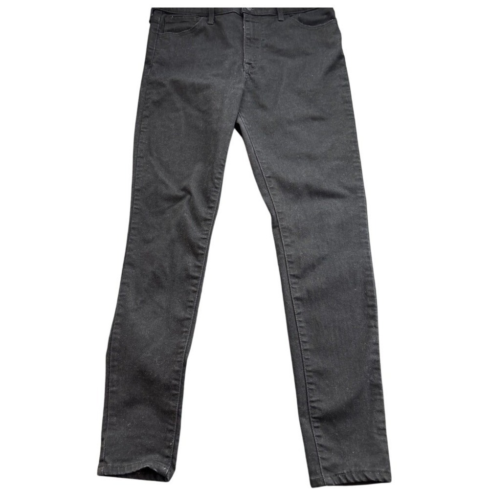 Levis 720 High Rise Super Skinny Jeans Black Denim Pants Womens 31x30